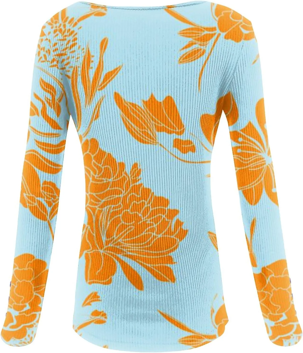 2023 Fall Winter Women's Tshirt Long Sleeve top Button lace Round Neck Gradient Print Casual Fashion Shirt Sexy Tunic