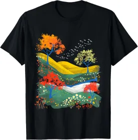 Colorful Trees, Fields, Flowers, Natur Lover, Men, Women, T-Shirt