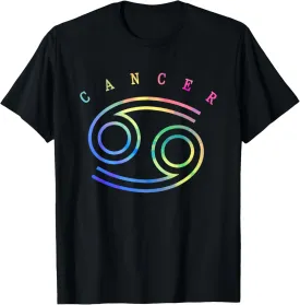 Colorful Zodiac Sign Astrology Astrological Sign Cancer T-Shirt