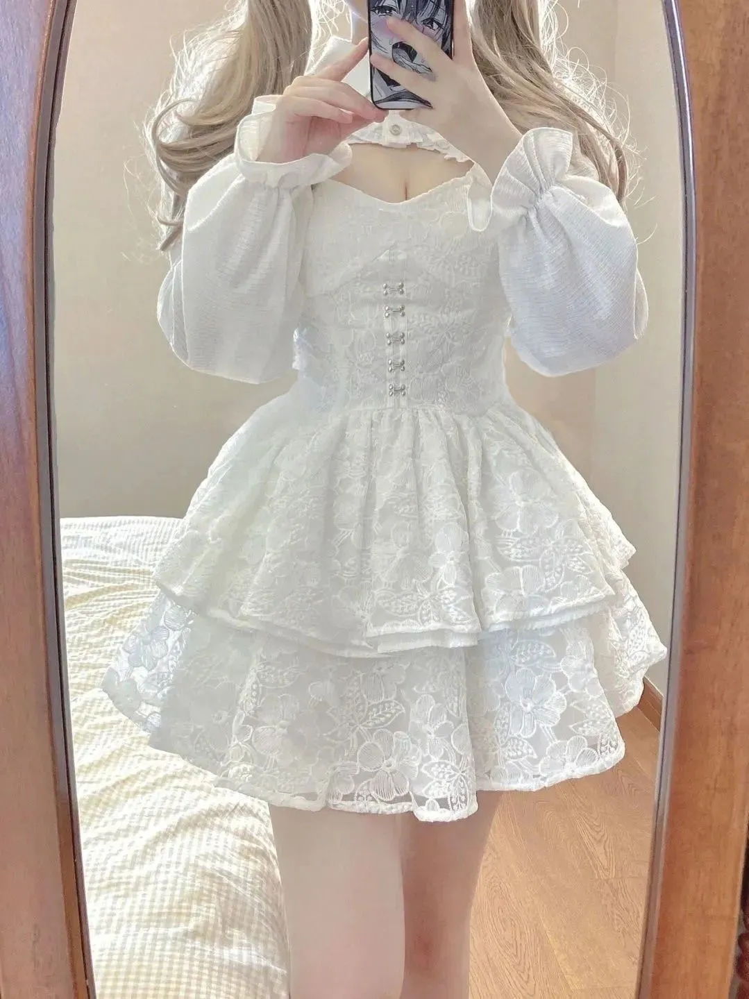 Early Autumn Pure Lust Blouse Lace Suspender Dress