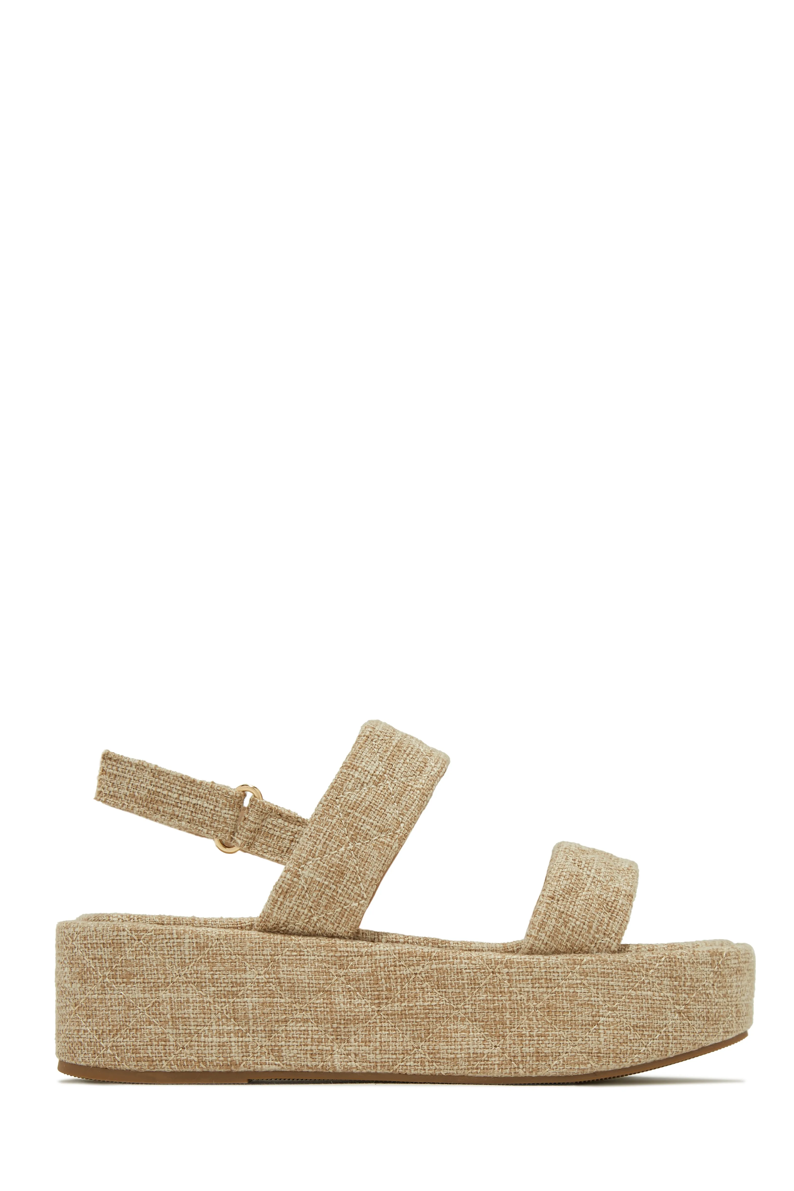Euro Summer Quilted Platform Sandals - White