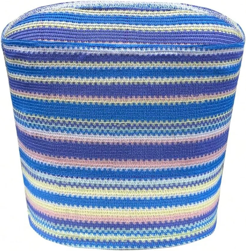 GORGLITTER Women's Strapless Stripe Knit Tube Tops Bandeau Boho Summer Backless Sleeveless Colorful Going Out Crop Top