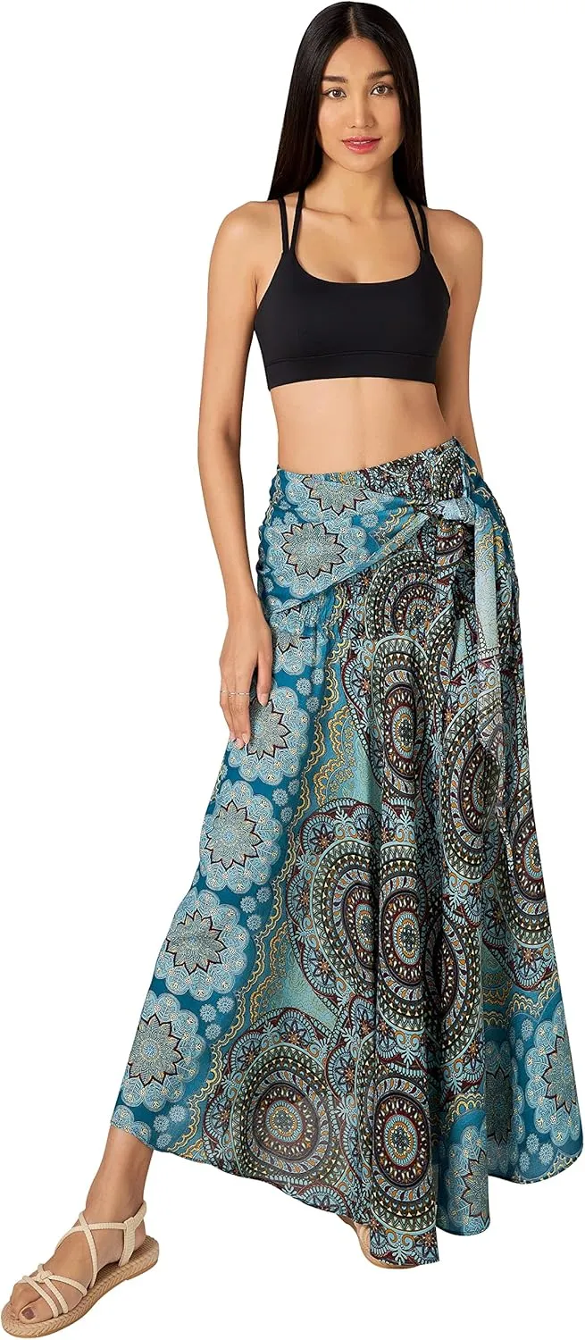 Joob Joob Long Boho Skirts for Women - Bohemian Hippie Maxi Summer Skirt