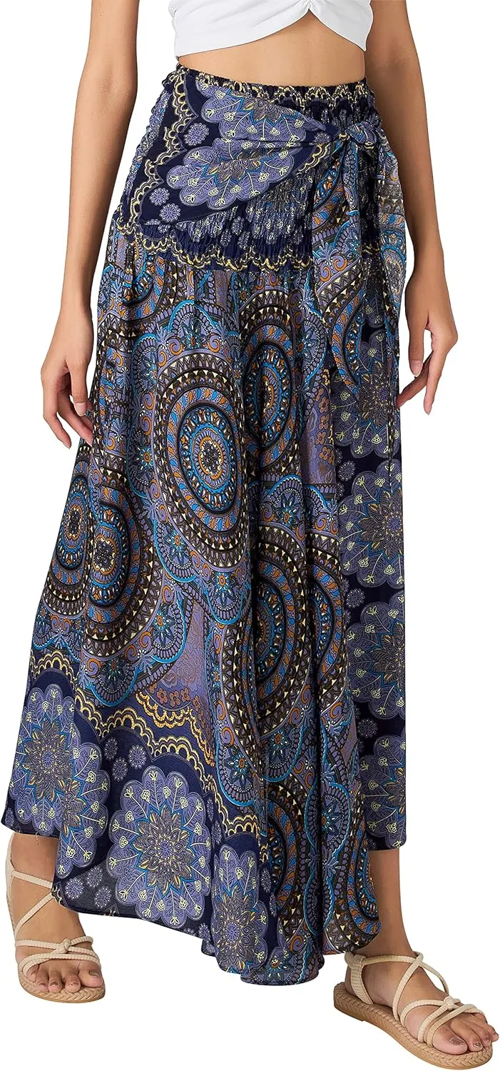 Joob Joob Long Boho Skirts for Women - Bohemian Hippie Maxi Summer Skirt