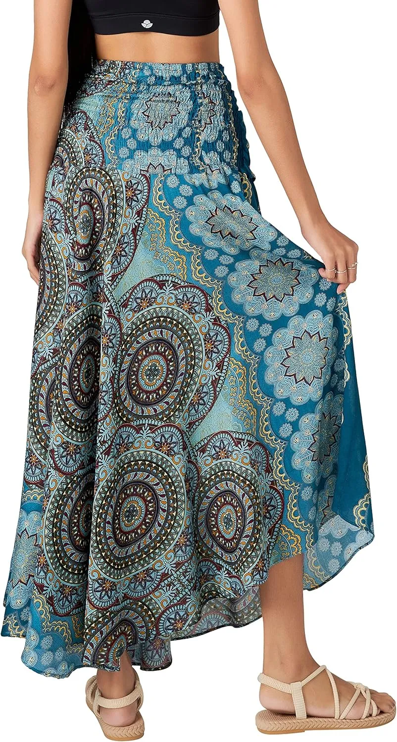 Joob Joob Long Boho Skirts for Women - Bohemian Hippie Maxi Summer Skirt