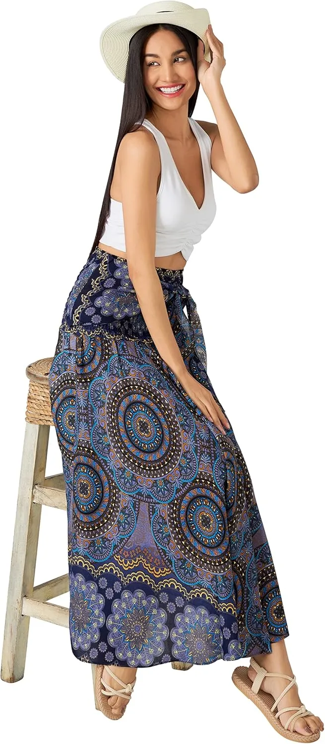 Joob Joob Long Boho Skirts for Women - Bohemian Hippie Maxi Summer Skirt