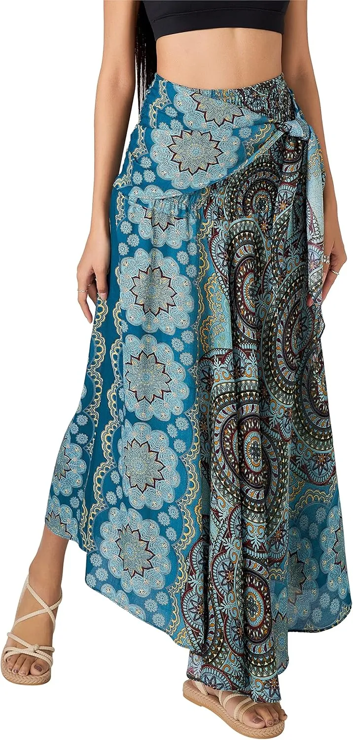 Joob Joob Long Boho Skirts for Women - Bohemian Hippie Maxi Summer Skirt
