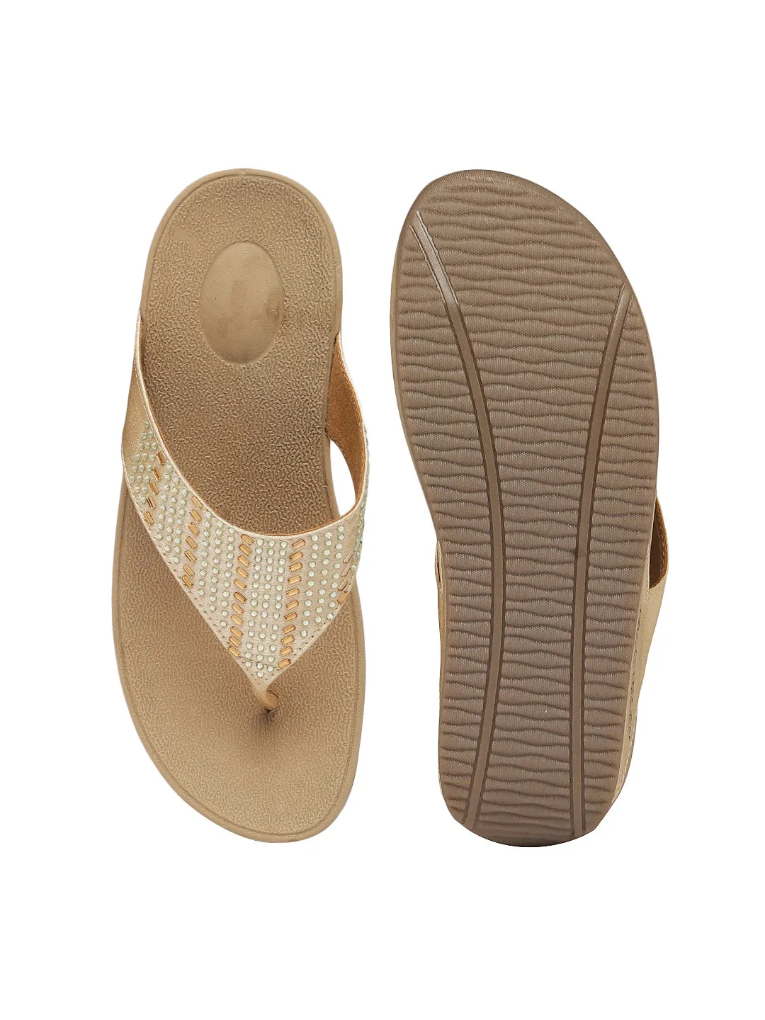 Layla Rose Gold Flats