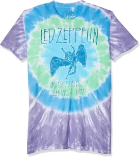 Liquid Blue Unisex-Adult Standard Led Zeppelin Ramble on Swan Song Ss Tee