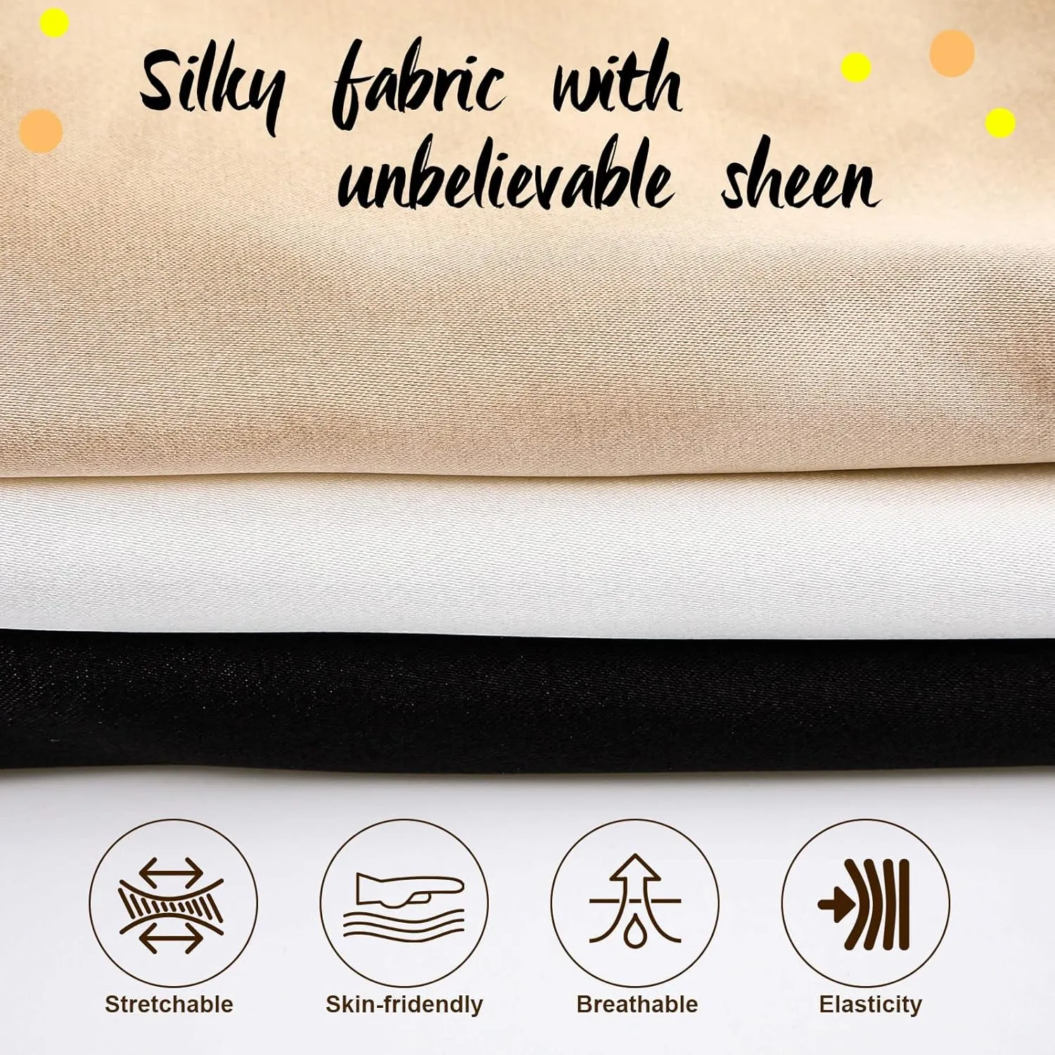 Mepase 3 Pcs Half Slip for Girl Satin Half Slip for Under Dresses Anti Static Extender Lace Long Knee Petticoat Skirt
