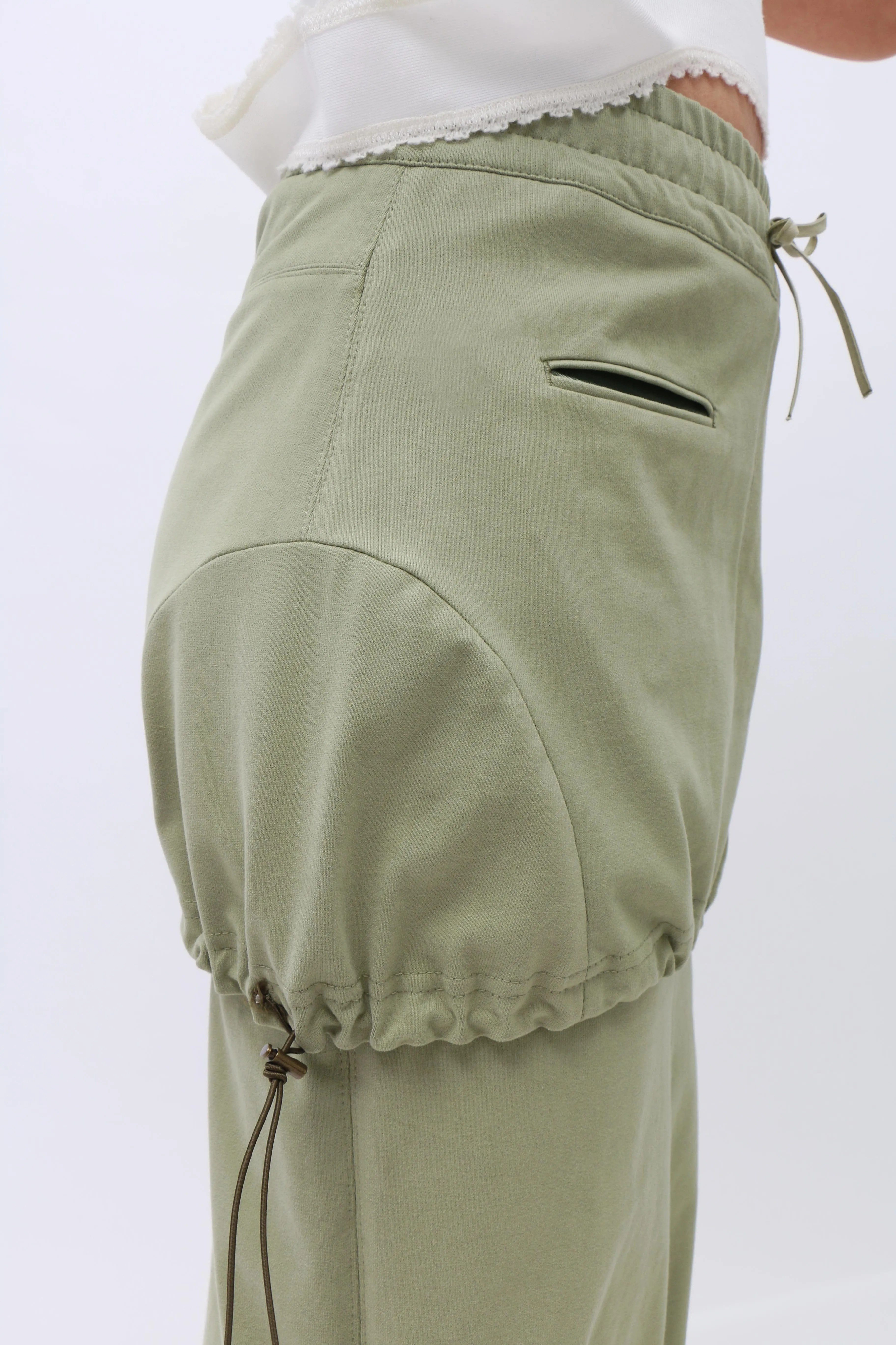 Olive Jersey Adjustable Skirt