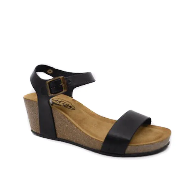 Plakton 363023 Black Wedge Sandals