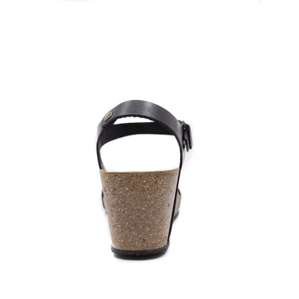 Plakton 363023 Black Wedge Sandals
