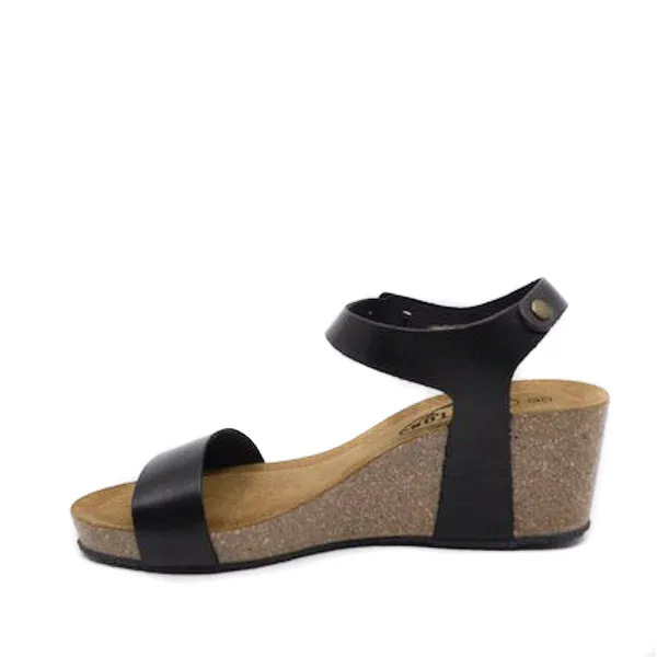 Plakton 363023 Black Wedge Sandals