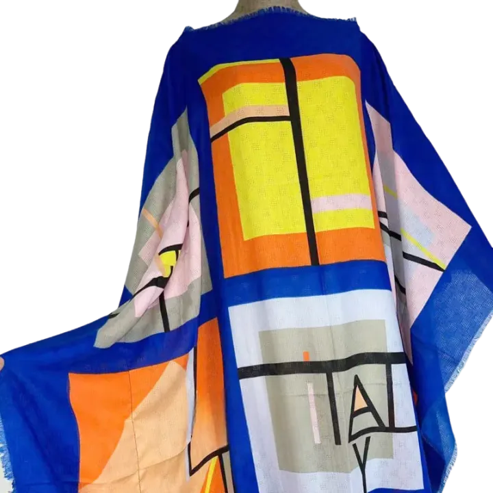 Pre Order: Vibrant Abstract Kaftan Dress - WINI