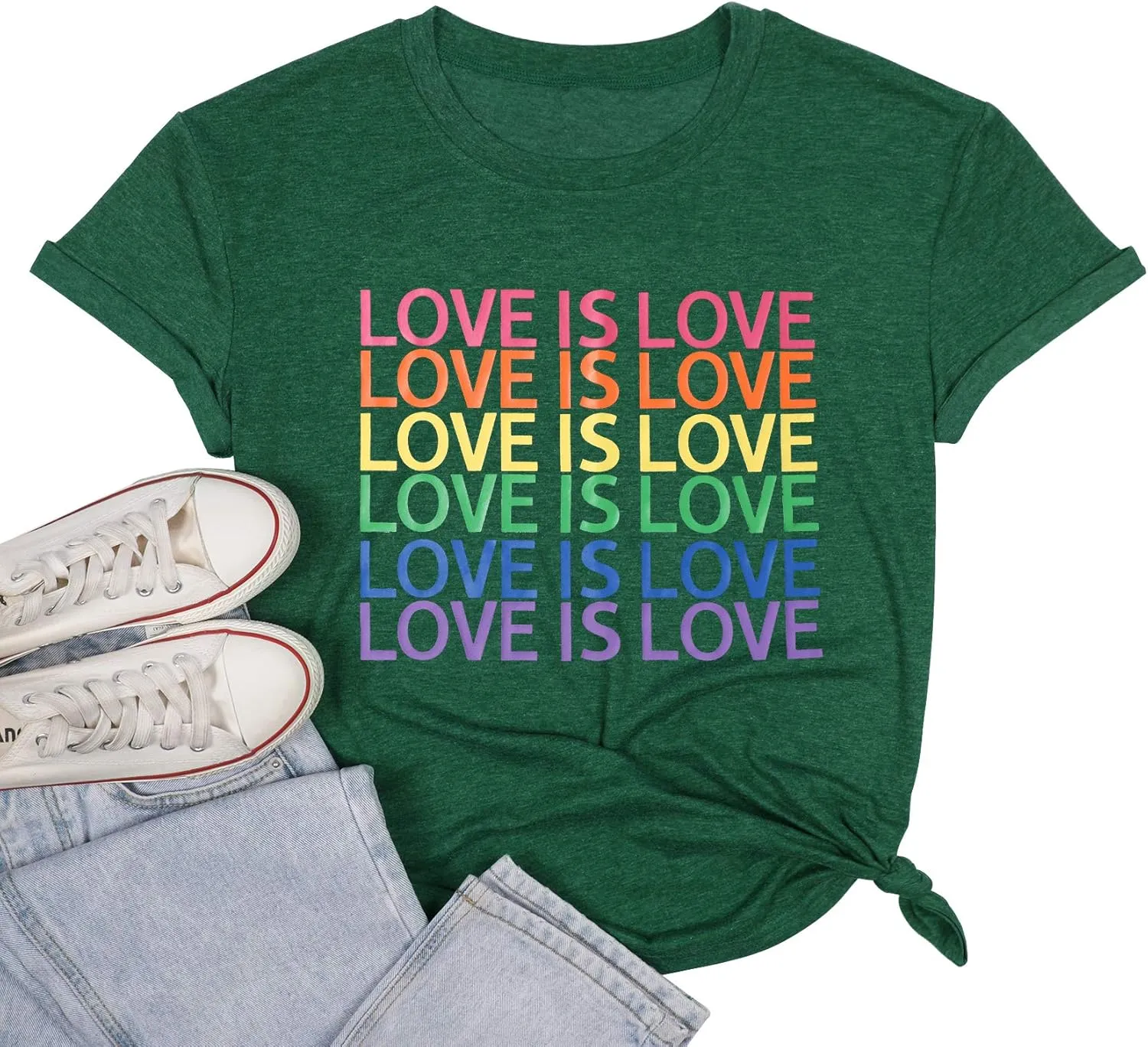 Pride Shirt Women Rainbow LGBT Equality Tshirt Funny Short Sleeve Gay Pride Shirt Top