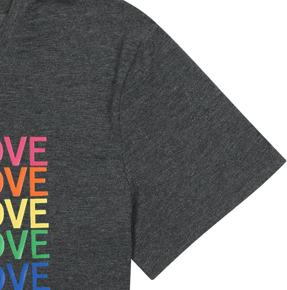 Pride Shirt Women Rainbow LGBT Equality Tshirt Funny Short Sleeve Gay Pride Shirt Top