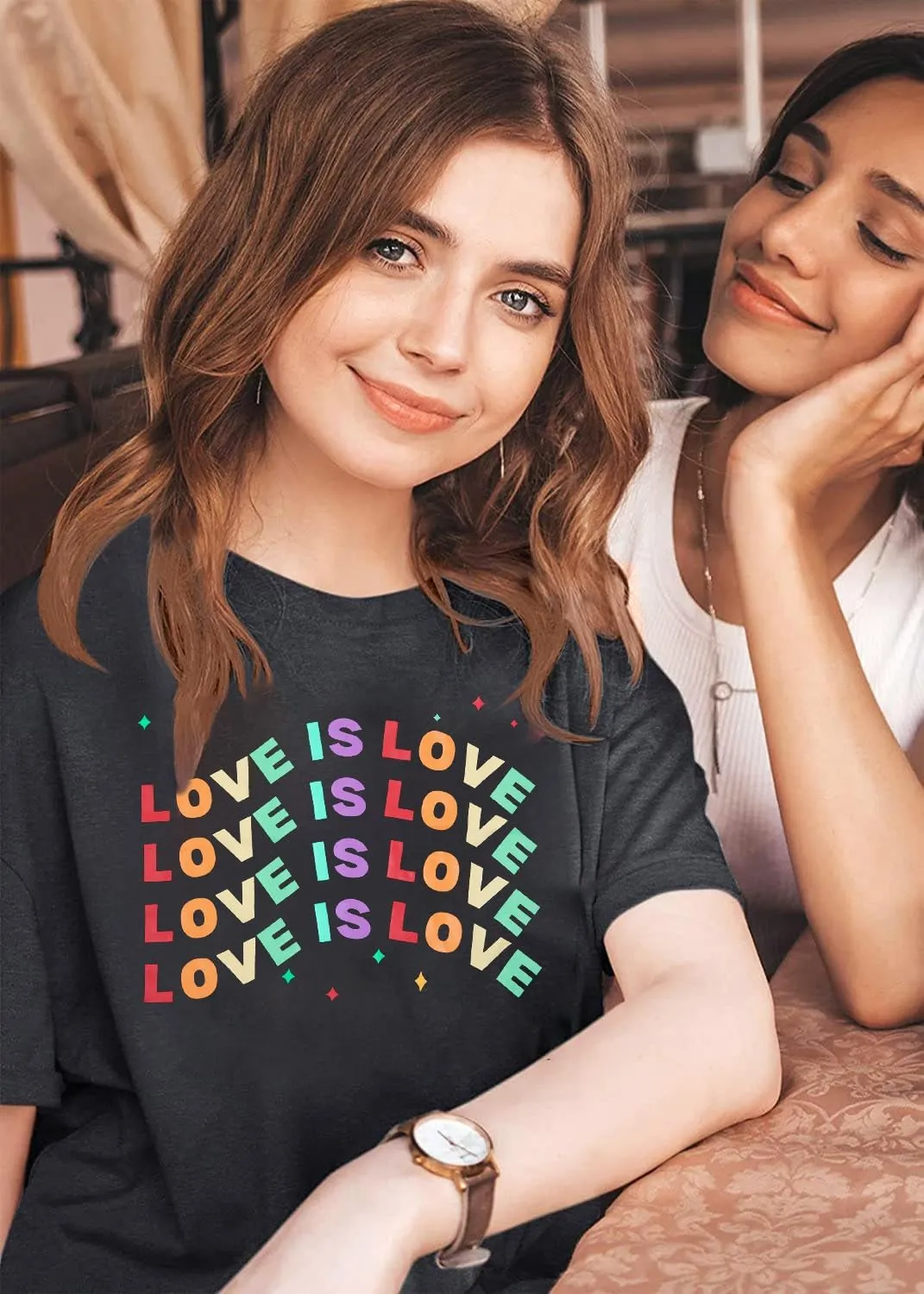 Pride Shirt Women Rainbow LGBT Equality Tshirt Funny Short Sleeve Gay Pride Shirt Top