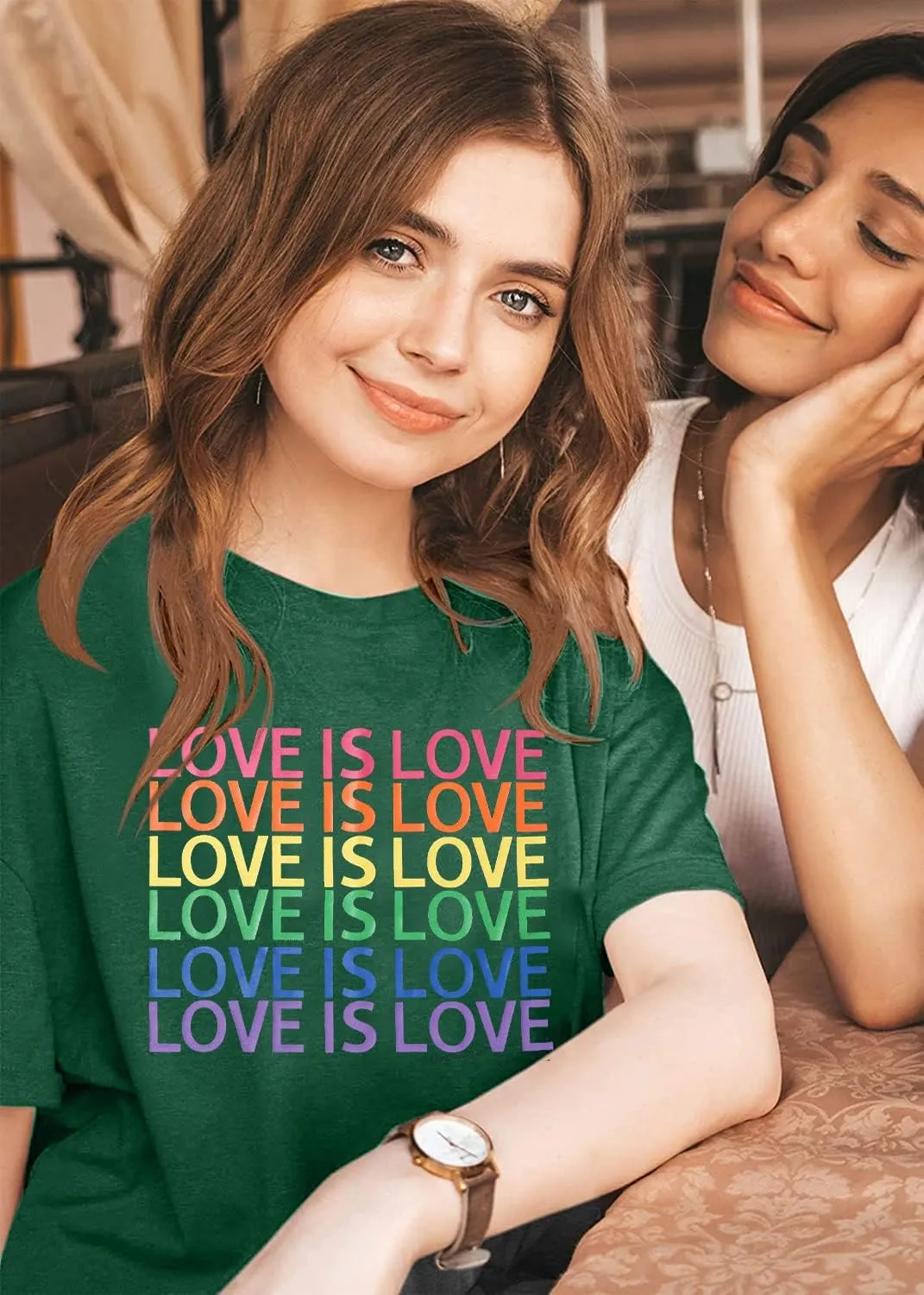 Pride Shirt Women Rainbow LGBT Equality Tshirt Funny Short Sleeve Gay Pride Shirt Top