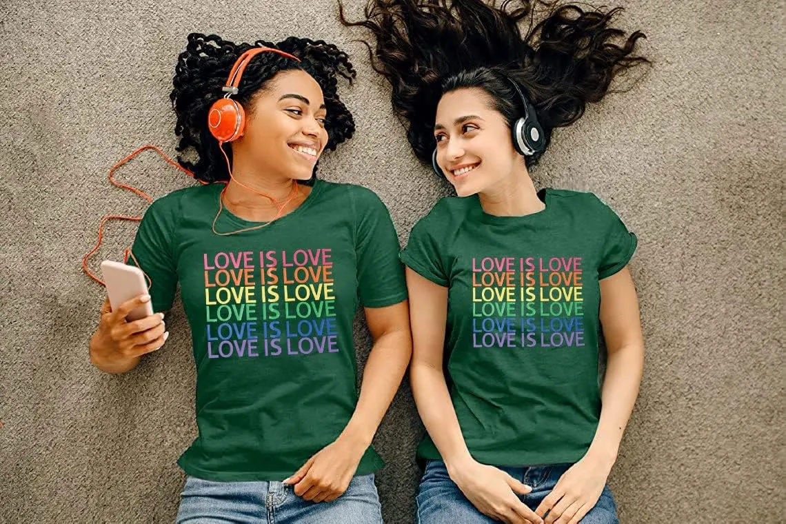 Pride Shirt Women Rainbow LGBT Equality Tshirt Funny Short Sleeve Gay Pride Shirt Top