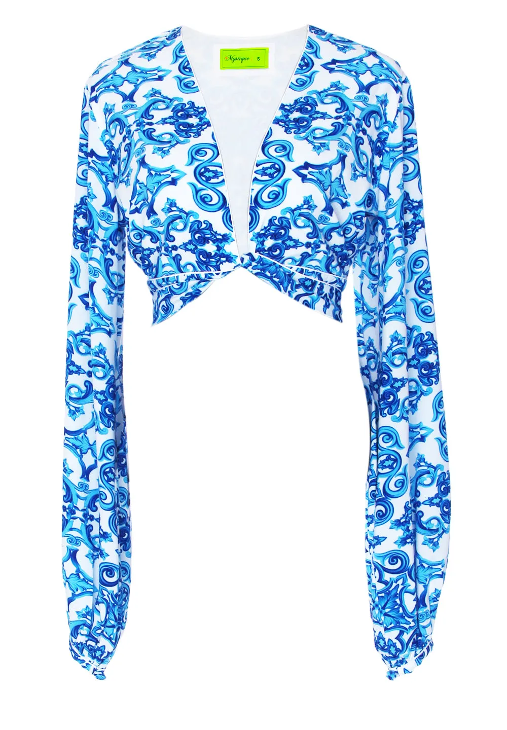 Siciliana - Aria Cropped Blouse (Off-White)