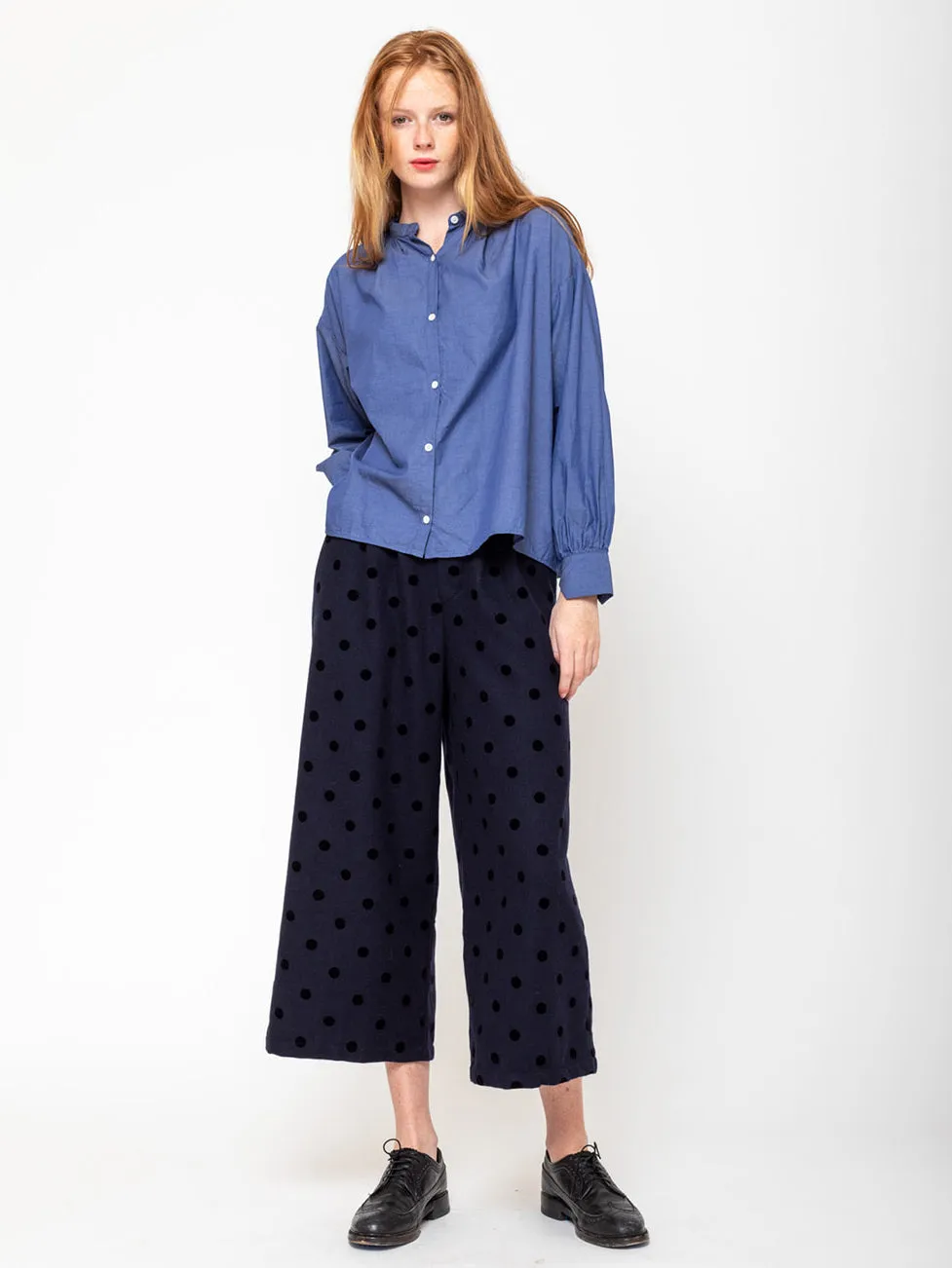 Sourire Blouse - Blue Poplin