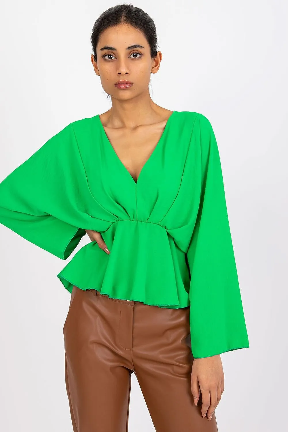 TEEK - V-Neck Floppy Blouse