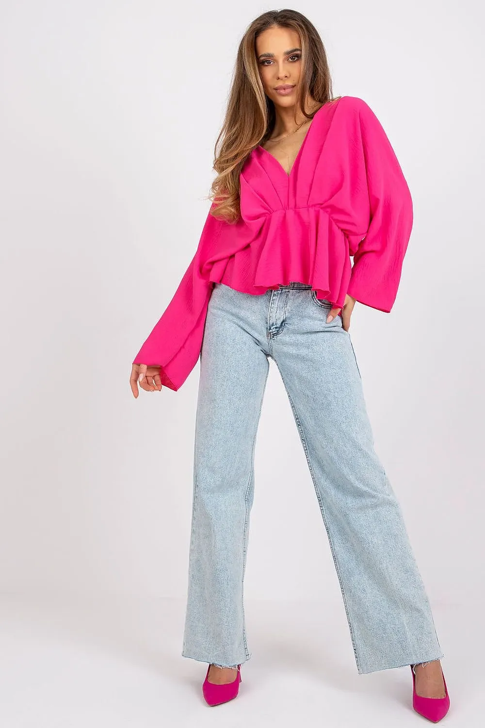 TEEK - V-Neck Floppy Blouse