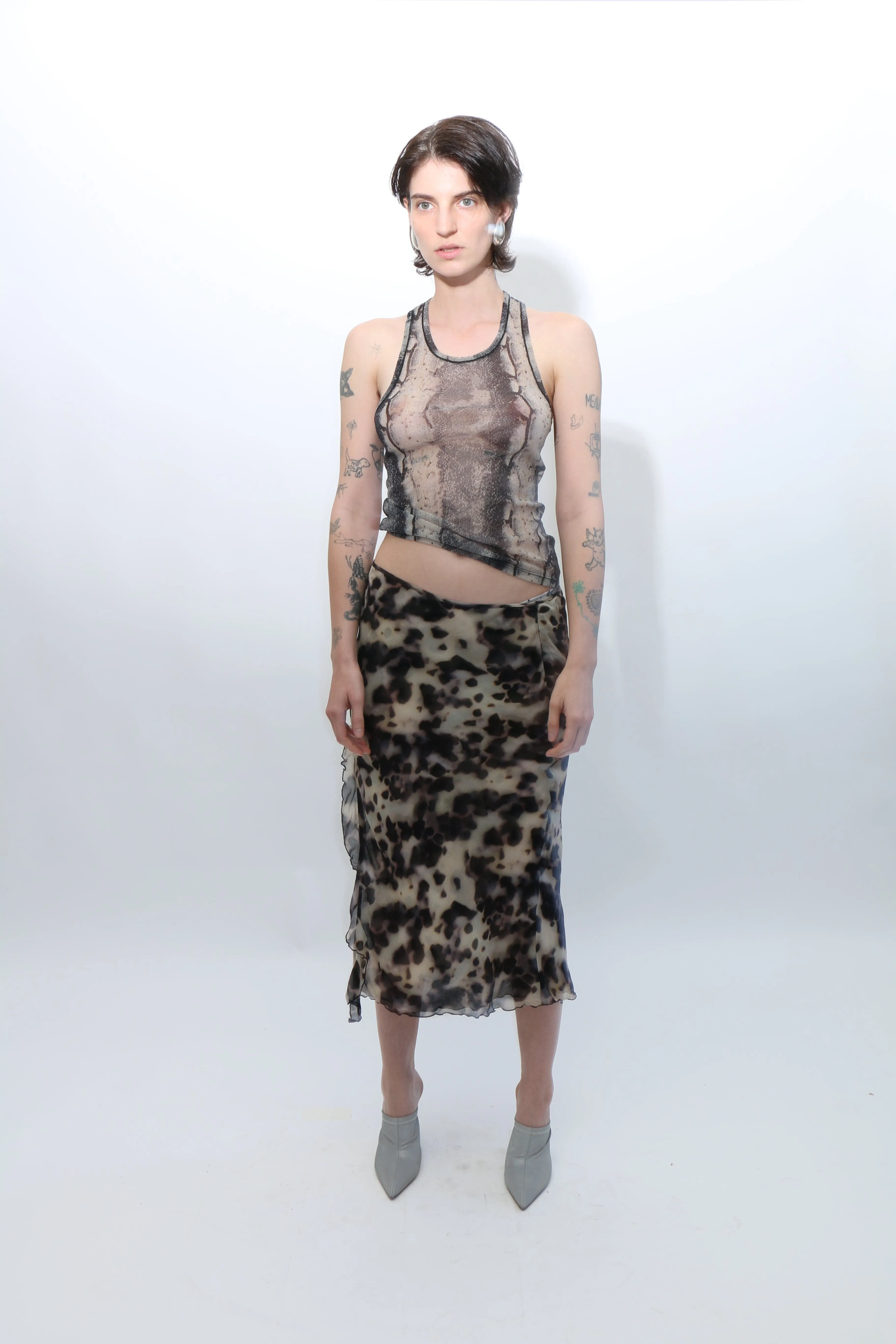 Tortoise Slit Skirt