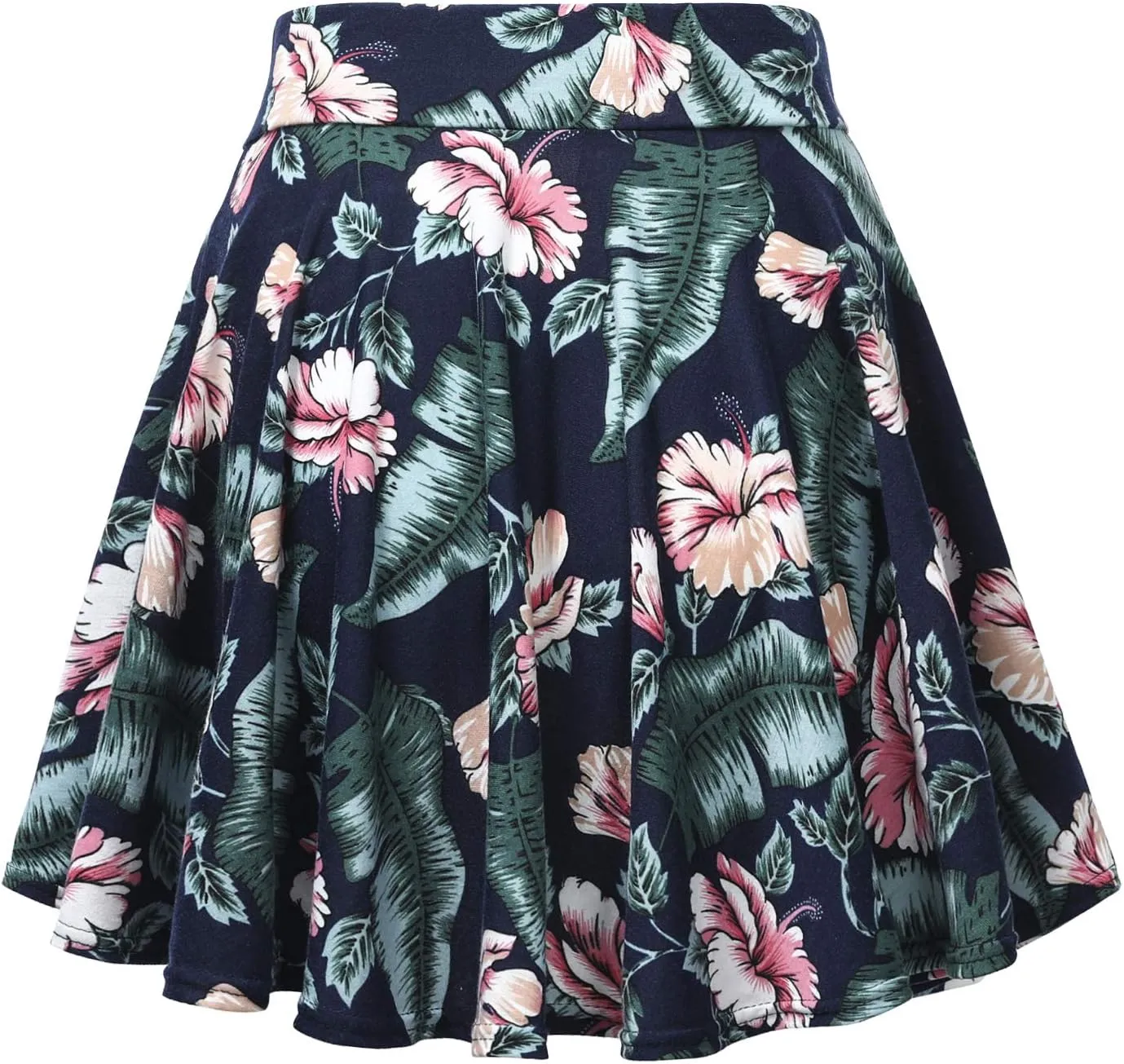 Urban CoCo Women's Mini Skater Flared Skirt Printed and Solid Tennis Skirt