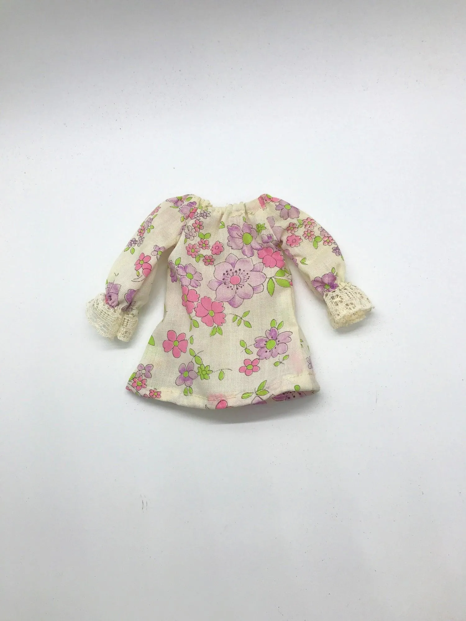Vintage Skipper Pretty Floral Blouse with White Bow